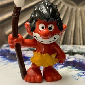 Vintage Schleich Smurf 1973 Jungle Smurf Swoof Peyo RARE